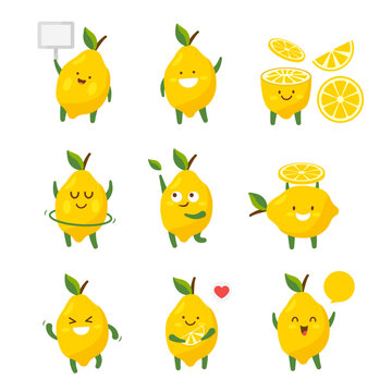 Lemon Cartoon Character