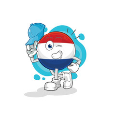Netherlands young boy character cartoon