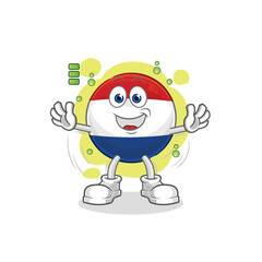 Netherlands full battery character. cartoon mascot vector