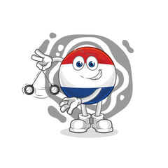 Netherlands hypnotizing cartoon. cartoon mascot vector