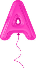 Pink Balloon letter A