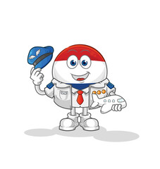 Netherlands pilot mascot. cartoon vector