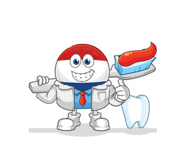 Netherlands dentist illustration. character vector