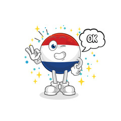 Netherlands agree mascot. cartoon vector