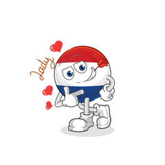 Netherlands flirting illustration. character vector