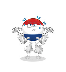 Netherlands fart jumping illustration. character vector