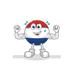 Netherlands muscular cartoon. cartoon mascot vector