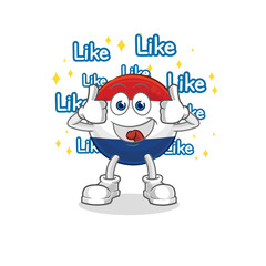 Netherlands give lots of likes. cartoon vector