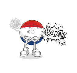 Netherlands very pissed off illustration. character vector