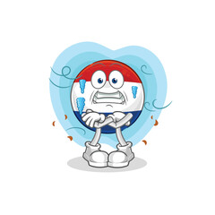 Netherlands cold illustration. character vector