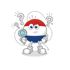 Netherlands searching illustration. character vector