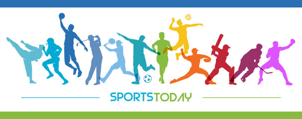Great editable vector design of various sports players suit for any digital and print graphic resources