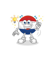 Netherlands got an idea cartoon. mascot vector