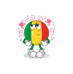 senegal shy vector. cartoon character