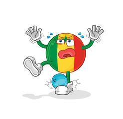 senegal hiten by bowling cartoon. cartoon mascot vector