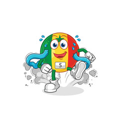 senegal runner character. cartoon mascot vector