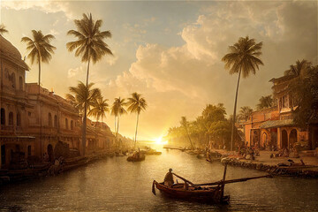 Ancient style oriental landscape