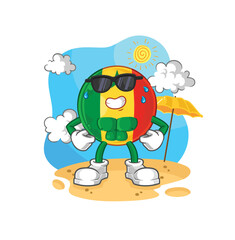 Obraz na płótnie Canvas senegal sunbathing in summer. character vector
