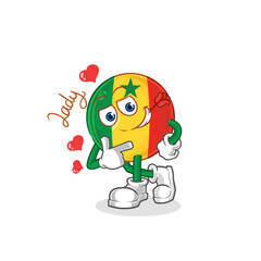 senegal flirting illustration. character vector