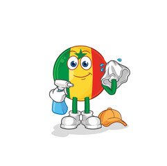 senegal cleaner vector. cartoon character