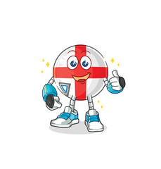 Naklejka premium england robot character. cartoon mascot vector