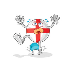 england hiten by bowling cartoon. cartoon mascot vector