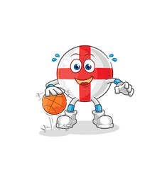 england dribble basketball character. cartoon mascot vector