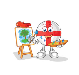 england artist mascot. cartoon vector
