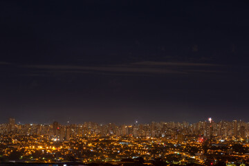 Fireworks on the city in the night 