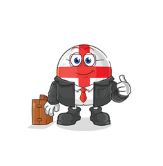 england office worker mascot. cartoon vector