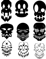skulls icon set