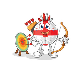 england native american tribe. cartoon mascot vector