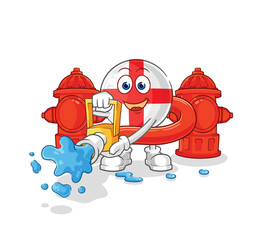 england firefighter vector. cartoon character