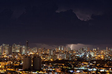 Fototapeta premium Aerail view of Goiania, Goias in a storm day