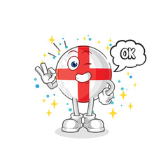 england agree mascot. cartoon vector