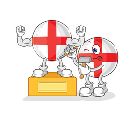 england sculptor character. cartoon mascot vector
