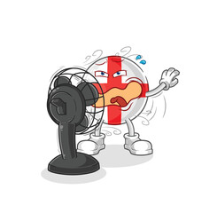 england with the fan character. cartoon mascot vector