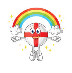 england with a rainbow. cartoon vector
