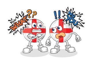 england arguing each other cartoon vector