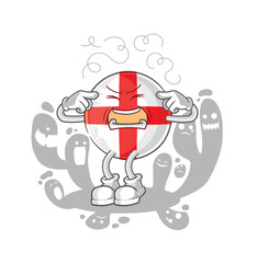 depressed england character. cartoon vector