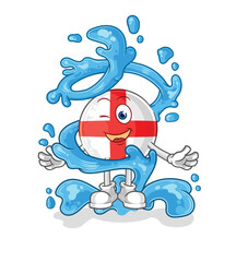 england fresh with water mascot. cartoon vector