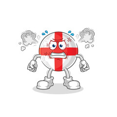 england very angry mascot. cartoon vector