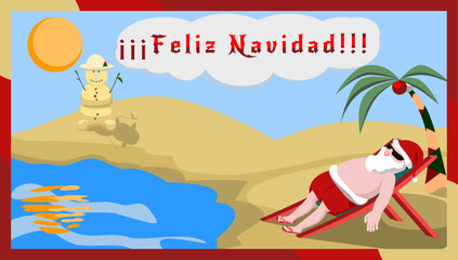 Feliz navidad desde la playa