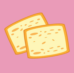 Toasted wheat bread for toast or sandwiches