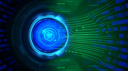 eye cyber circuit future technology concept background