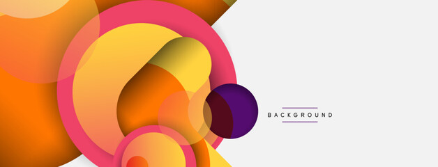 Creative geometric wallpaper. Minimal abstract background. Circles composition vector illustration for wallpaper banner background or landing page