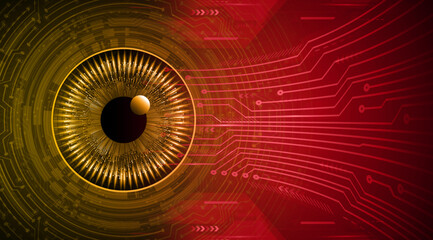 eye cyber circuit future technology concept background