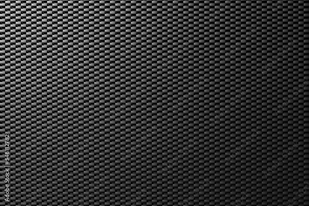 Poster 3d rendering. black pattern of cubes of different shapes. minimalistic pattern of simple shapes. bri