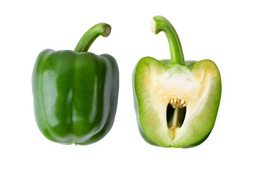 Green pepper isolated on transparent png