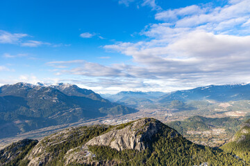 Fototapeta premium Mountains around a valley